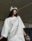 WARDEN EDGE Oversized Cotton Tee - PINKPARKS