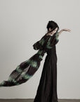 DOINDULGE Draped Dot Mesh Cardigan