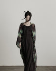 DOINDULGE Draped Dot Mesh Cardigan