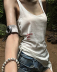 WARDEN EDGE Asymmetric Strap Tank Top - PINKPARKS
