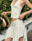 ROVENTE Polka Dot Halter Top & Skirt Set - PINKPARKS
