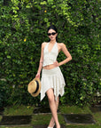 ROVENTE Polka Dot Halter Top & Skirt Set - PINKPARKS