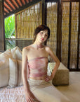 DreamyNerd Draped Hip Hugging Maxi Skirt with Soft Sheen and Flared Hem - PINKPARKS