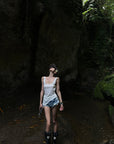 WARDEN EDGE Asymmetric Strap Tank Top - PINKPARKS