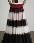 DOINDULGE Layered Tulle Maxi Skirt