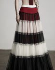 DOINDULGE Layered Tulle Maxi Skirt