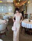 DreamyNerd Bloom Mesh Maxi Dress with Bow Back - PINKPARKS