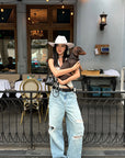 ROVENTE Distressed Wide-Leg Jeans - PINKPARKS
