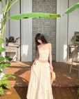 DreamyNerd Floral Bandeau Top & Maxi Skirt Set - PINKPARKS