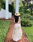 DreamyNerd Floral Bandeau Top & Maxi Skirt Set - PINKPARKS
