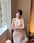 DreamyNerd Bloom Mesh Maxi Dress with Bow Back - PINKPARKS