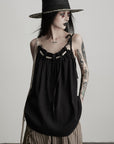 DOINDULGE Braided Rope Drawstring Strap Top