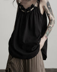 DOINDULGE Braided Rope Drawstring Strap Top