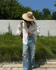 ROVENTE Distressed Wide-Leg Jeans - PINKPARKS