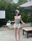 DreamyNerd Ruffled Knit Lounge Shorts - PINKPARKS