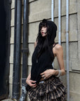 WARDEN EDGE Layered Mini Skirt with Drawstring Detail