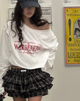 WARDEN EDGE Layered Mini Skirt with Drawstring Detail