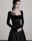 DOINDULGE Cutout Lace Detail Long Sleeve Top
