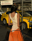 WARDEN EDGE Deconstructed Layered Tank Top with Cutout Back Design