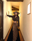 ROVENTE Sequin Mermaid Maxi Skirt with High Waist and Body-Hugging Silhouette