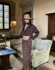 ROVENTE Sequin Mermaid Maxi Skirt with High Waist and Body-Hugging Silhouette