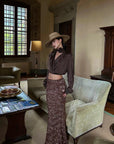 ROVENTE Sequin Mermaid Maxi Skirt with High Waist and Body-Hugging Silhouette