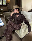ROVENTE Sequin Mermaid Maxi Skirt with High Waist and Body-Hugging Silhouette
