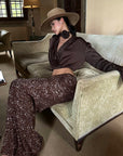 ROVENTE Sequin Mermaid Maxi Skirt with High Waist and Body-Hugging Silhouette