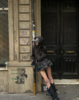 WARDEN EDGE Camo Layered Mini Skirt with Built-in Shorts