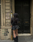 WARDEN EDGE Camo Layered Mini Skirt with Built-in Shorts