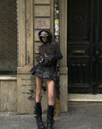 WARDEN EDGE Camo Layered Mini Skirt with Built-in Shorts