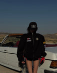 WARDEN EDGE Racing Patch Zip Jacket with Elastic Cuffs and Retro Embroidery