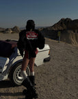 WARDEN EDGE Racing Patch Zip Jacket with Elastic Cuffs and Retro Embroidery