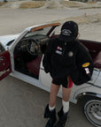 WARDEN EDGE Racing Patch Zip Jacket with Elastic Cuffs and Retro Embroidery