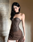 ROVENTE Strapless Lace Corset Top