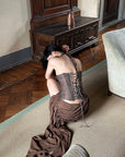 ROVENTE Strapless Lace Corset Top