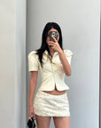 ROVENTE Sequin Embellished Mini Skirt