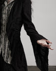 DOINDULGE Textured Striped Collar Shirt