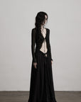 DOINDULGE Distressed Knit Long Sleeve Cardigan
