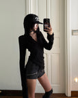 WARDEN EDGE Slim Fit Hooded Long Sleeve Tee