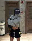 WARDEN EDGE Oversized Grey Sweatshirt with Embroidered W Logo