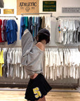 WARDEN EDGE Oversized Grey Sweatshirt with Embroidered W Logo