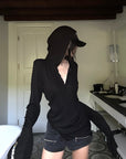 WARDEN EDGE Slim Fit Hooded Long Sleeve Tee