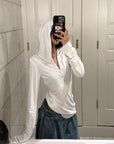 WARDEN EDGE Slim Fit Hooded Long Sleeve Tee