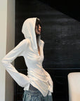 WARDEN EDGE Slim Fit Hooded Long Sleeve Tee