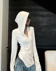 WARDEN EDGE Slim Fit Hooded Long Sleeve Tee