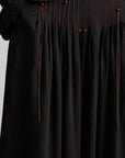 DOINDULGE Wide-Leg Trousers with Red Stitch Detailing