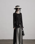 DOINDULGE Asymmetric Long Shirt Draped Textured Layer Deconstructed Minimal Design