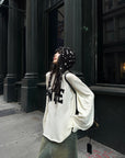 WARDEN EDGE Oversized Knit Sweater with Distressed Bold WRE Logo