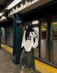 WARDEN EDGE Oversized Knit Sweater with Distressed Bold WRE Logo